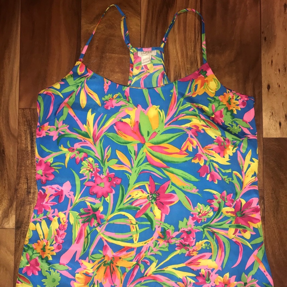 J.Crew floral slip tank